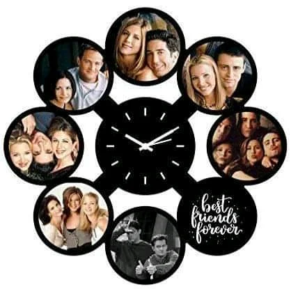 Best Friends Forever Wall Clock – Stylish Photo Frame Clock for Friendship & Home Décor